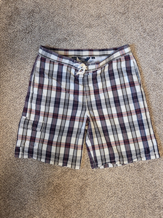 Polo Ralph Lauren Other - Polo by Ralph Lauren Plaid Cargo Shorts - Navy, White & Red Lg Grandpacore Golf